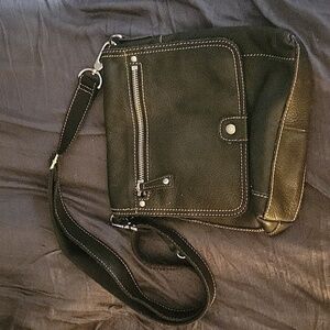 Fossil Dark Brown Leather Satchel Bag